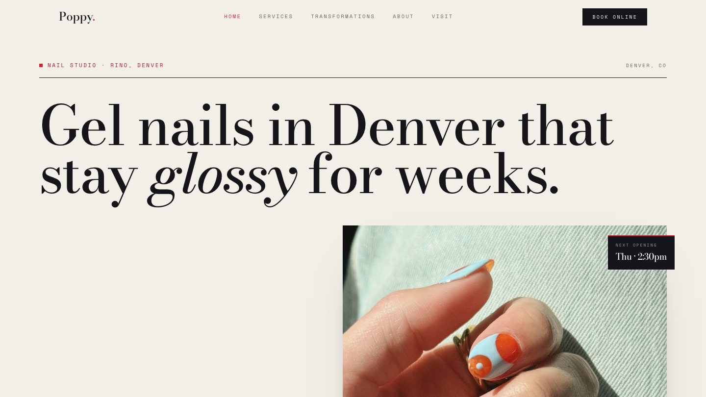 The Template Three website design